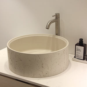 Lavabo en béton artisanal CONRAZZO, pour usage commercial, industriel, <span class=keywords><strong>jardin</strong></span>, comptoir, lavabo artistique, bol - Product Image 6