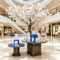 Grand arbre artificiel de cerisier personnalisé pour la décoration intérieure commerciale des centres commerciaux et des hôtels