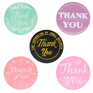 Rollos de Etiquetas Autoadhesivas Multicolores Personalizadas, Etiquetas de Agradecimiento, Gracias por el Empaque Multiproducto - Product Image 1