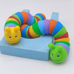 Simulation décompression arc-en-ciel Smiley visage morve chenille péristaltisme Puzzle enfants petits jouets animaux en gros - Product Image 2
