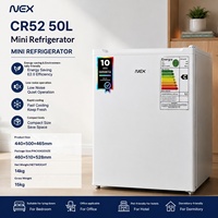 Kulkas Mini NEX CR52 50L Hemat Energi E2.0, Kulkas Kompak Rendah Kebisingan, Garansi Motor 10 Tahun untuk Hotel dan Kantor
