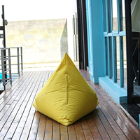 Housse de pouf triangulaire traditionnelle confortable pour sol et extérieur, imperméable, pour plage et détente