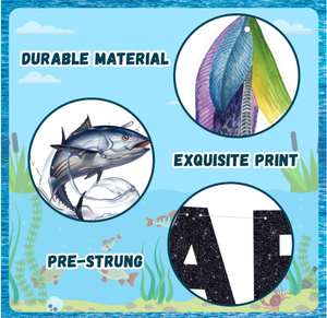 Decoración para Fiesta <span class=keywords><strong>de</strong></span> <span class=keywords><strong>Cumpleaños</strong></span> <span class=keywords><strong>de</strong></span> Pesca: Pancarta Colgante, Banderines, Espirales, Guirnaldas, Adornos <span class=keywords><strong>de</strong></span> Panal, Decoración para <span class=keywords><strong>Pastel</strong></span>, Globos Impresos y Suministros - Product Image 5