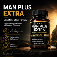 Maca Man Power Maca Pour Homme Plus Capsules Complément Herbal Vitalité & Amélioration Masculine Usage Adulte Capsules de Racine de Maca
