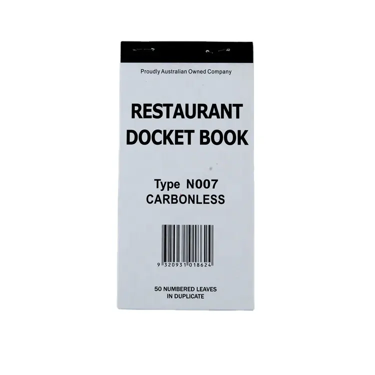 triplicate restaurant takeaway docket books