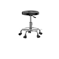 Chaise de laboratoire de style moderne siège en cuir pied en métal pour salle de laboratoire salle de laboratoire bureau d'ordinateur salle de classe d'école
