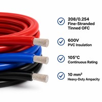 Cable UL1569 de PVC de 7 AWG y 10 mm², OFC estañado, 600 V, 105 °C, para panel de control, cargador de vehículos eléctricos, inversor y cableado de electrodomésticos industriales