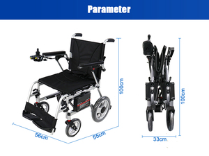 Cadeira de Rodas Elétrica Dobrável 250W com Motor Duplo Sem Escovas, Freio Eletrônico, Almofada de Nylon 3D Anti-Decúbito, Pneus de 8/12 Polegadas - Product Image 6