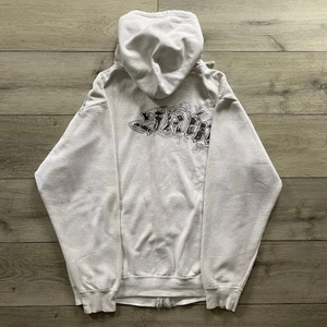Custom Streetwear Vintage Floral Pattern SKIN Graphic Zip up Hoodie Men's Women's Casual Printed Hoodies - Product Image 2