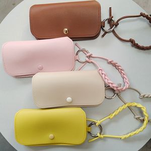 Leather Eyeglasses <b>Case</b> Rectangle Portable Wristband Organizer Travel Lightweight <b>Sunglasses</b> <b>Case</b> Solid Color Spring 2025 - Product Image 1