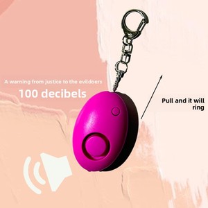 Alarme de sécurité personnelle ovale AL-01 en plastique ABS, très forte, avec lumière LED, fonctions d'appel et de défense pratiques - Product Image 1