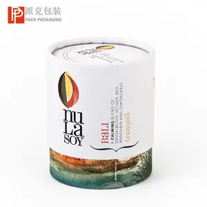 Eco Round Handmade Soy Wax Luxury Candle Glass Jar Craft Paper Tubes Cardboard Packaging Cylinder Box