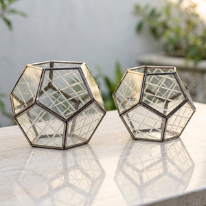 2026 Latest Designer Glass Geometric Shape <b>Hurricane</b> Candle Holder for Home and Events Decoration - Product Image 1