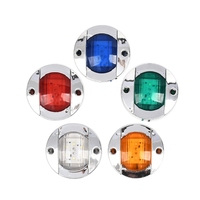 Feu de position latéral LED rond, base carrée diamant, rouge, blanc, ambre, vert, bleu, 24V, étanche pour camion et remorque