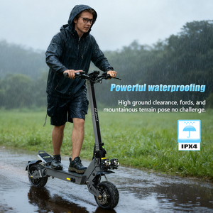 Scooter Eléctrico Todoterreno de Largo Alcance y Alta Potencia Vipcoo Vs9 de 11 Pulgadas con Suspensión de Goma Delantera y Trasera para Adultos Ie-es60 S - Product Image 3
