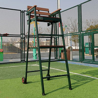 Prix raisonnable Utilisation de la concurrence Court de tennis extérieur en acier Portable Juge-arbitre de tennis Chaise avec roulettes