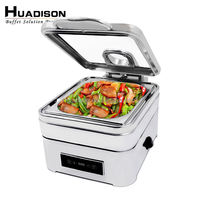 Huadison Équipement de restauration Buffet en acier inoxydable Chauffe-plats Chauffe-plats Chauffe-plats Buffet Réchauds pour la restauration Location