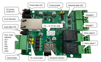 Convertisseur Ethernet TCP/IP vers Wiegand 2CH avec 2 relais et 2 entrées, carte de contrôle IoT DC9V-24V RJ45/UART-TTL