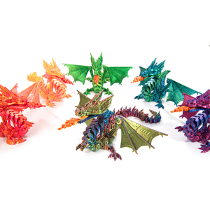 Vashine Jouets créatifs 3D en forme de dragon méca pour enfants, figurines d'action flexibles imprimées en 3D, jouets en PLA respectueux de l'environnement - Product Image 2