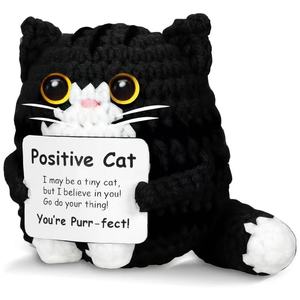 Muñecos de Ganchillo Hechos a Mano de Gran Venta: Juguetes de Peluche Inspiradores para Aliviar el Estrés con Tarjetas de Ánimo - Product Image 3
