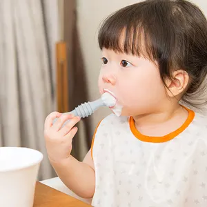 Ustensile d'alimentation en Silicone sans BPA pour bébé, cuillère de sevrage de première étape de qualité alimentaire 100% pour enfants