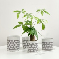 Pot & Planter Bunga Porselen Putih Modern Tahan Lama Desain Minimalis untuk Penggunaan Dalam & Luar Ruangan Rumah & Taman Grosir