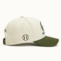 Gorra de Béisbol Personalizada con Logotipo Bordado en 3D, 100% Algodón, Dos Tonos, 5 Paneles, Estilo Deportivo, Cierre a Presión, Gorra Plana para Hombre, Informal, para Exteriores
