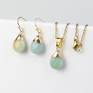 Ciondolo e Charm in Cristallo <span class=keywords><strong>Naturale</strong></span> a Goccia Sfaccettata, Piccoli <span class=keywords><strong>Ciondoli</strong></span> in Pietra Preziosa per Creazione di Gioielli, 15x10mm - Product Image 3