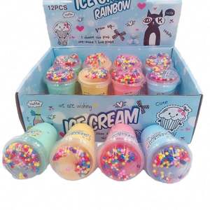 Nickelodeon Ice Cream Putty Slime Kit DIY Toy Unisex Silicone <b>Clay</b> Animal <b>Modeling</b> Educational Relieve Stress ASTM Certificate - Product Image 1