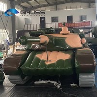 Char d'assaut gonflable géant de haute qualité T76, modèle de Panzer simulé, exposition de char d'assaut impressionnante en extérieur
