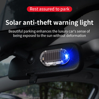 Nouvelle lampe décorative LED universelle de haute qualité pour véhicule, alimentée par énergie solaire, avec alarme antivol et lumière clignotante de simulation