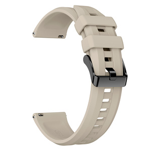 Eraysun thoáng khí Silicone ban nhạc đồng hồ với khóa màu Đen cho Huawei xem GT6 22mm thông minh dây đeo đồng hồ - Product Image 5