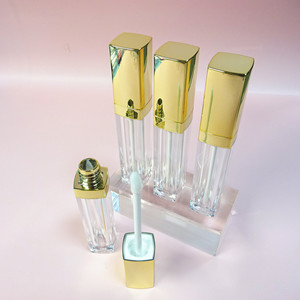 Emballage personnalisé pour gloss et rouge à lèvres liquide en PETG, 8 ml, avec bouchon à vis, surface métallisée, contenants vides - Product Image 4