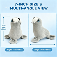 Peluche douce de mors marin de 7 pouces, poupée animal en peluche, breloque de sac, prix de machine d'arcade de centre commercial, vente directe