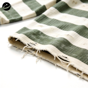 T-shirt da <span class=keywords><strong>uomo</strong></span> XUCHANG personalizzata oversize, ampia e squadrata, in cotone a nido d'ape, lavata, a righe, strappata, spessa, <span class=keywords><strong>termica</strong></span>, a maniche lunghe - Product Image 5