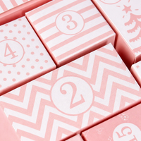 Boîte de calendrier de l'avent personnalisée de luxe pour influenceurs, emballage de marque, 24 jours, soins de la peau, maquillage, chocolat, boîte cadeau rigide magnétique