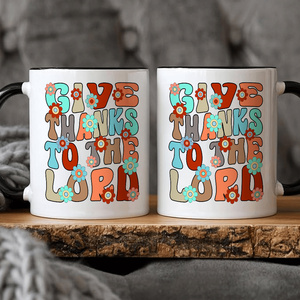 Tazza in ceramica Diytree umoristica con un Design floreale "grazie'' per uso domestico in ufficio - Product Image 4