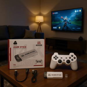 Controlador de juegos inalámbrico Game Stick 4K con dos controles inalámbricos para PC y consola de juegos de TV (enchufe estadounidense) - Product Image 3
