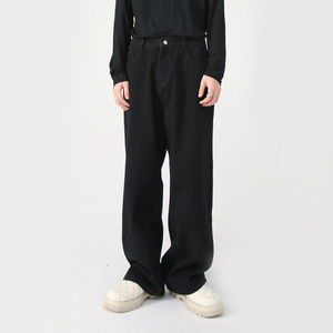 Pantaloni Jeans da <span class=keywords><strong>uomo</strong></span> larghi pantaloni in Denim Vintage lavati Casual pronti per la spedizione e il Design personalizzato - Product Image 2