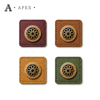 Fabricant d'étiquettes en cuir personnalisées OEM ODM APEX, logo de marque, foulards hijab, accessoires vestimentaires, patchs en cuir avec logo métallique