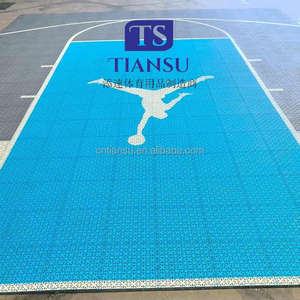 Carreaux de sol modulaires en plastique pour extérieur, équipement pour terrains de basketball, volleyball, pickleball - Product Image 3