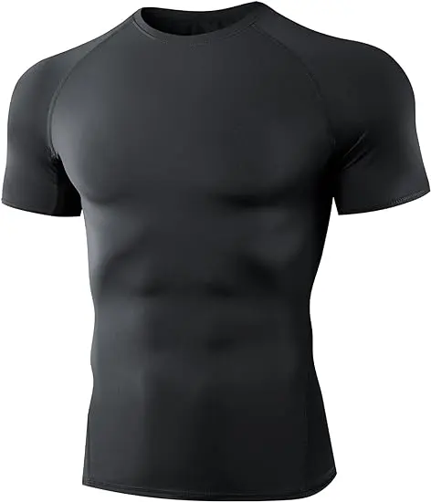 Abbigliamento da allenamento con Logo personalizzato e semplice sport sport Fitness Muscle Activewear Slim Fit palestra allenamento maglietta a manica corta da uomo