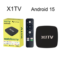 Boîtier Smart TV Android 15.0 Quad Core 8K X1TV 4GB/8GB 64GB/128GB Wi-Fi 2.4G/5G + BT5.0 GPU Mali-G31 Garantie 12 mois