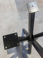 Lifepursue Pied de table en acier de taille personnalisée avec croix Meubles de salle à manger de haute qualité