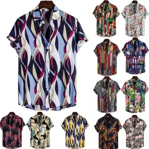 100% Pure Silk Men's Custom Print Rayon Shirt Mural DTG Print Shirt For Men Quick Dry Camp Bowling Shirt