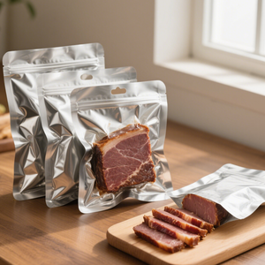 Pochette de cornue en feuille d'aluminium laminé à 3 côtés avec impression personnalisée, scellés sous vide, scellés sur 3 côtés, sac d'emballage alimentaire d'emballage en plastique - Product Image 4