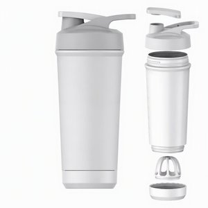 Borraccia <span class=keywords><strong>Shaker</strong></span> per Proteine in Acciaio Inox con Logo Personalizzato, Disponibile in Rosa, Bianco, Nero, Rosso e Blu Scuro, per Palestra, Fitness e Viaggi - Product Image 2