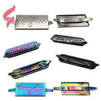 Lihui - Placas de Metal con Nombre de Marca en Relieve, Diseño Personalizado de Alta Calidad, Logotipos de Metal para Bolsos, Etiquetas para Maletas