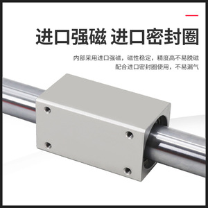 Cilindro Sin Vástago Doble RMT-10/20/25/32-100/200 con Acoplador Magnético, Actuador Neumático de Carrera Larga - Product Image 3