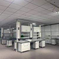 Table de laboratoire en acier laminé à froid avec structure en acier, durable, pour laboratoire clinique